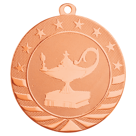Bright Bronze 2 3/4" Lamp of Knowledge Starbrite Medal