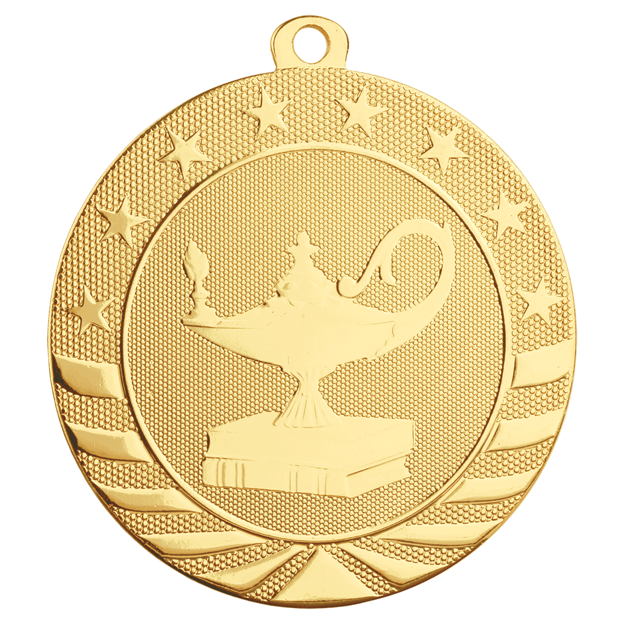 2 3/4" Lamp of Knowledge Starbrite Medal