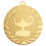 2 3/4" Lamp of Knowledge Starbrite Medal