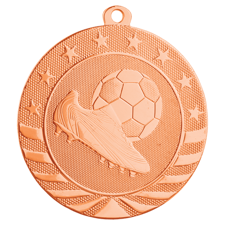 Bright Bronze 2 3/4" Soccer Starbrite Medal