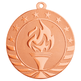 Bright Bronze 2 3/4" Torch Starbrite Medal