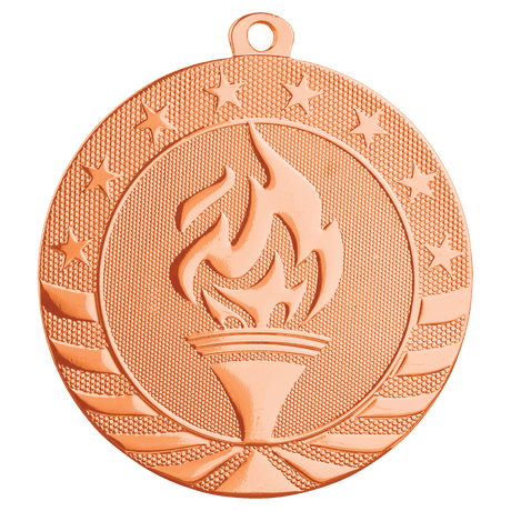 Bright Bronze 2 3/4" Torch Starbrite Medal