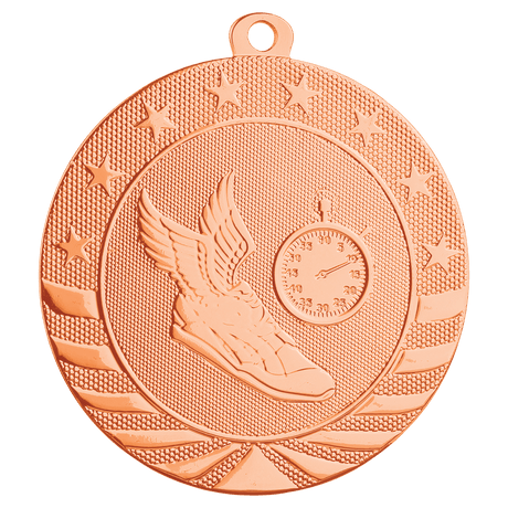 Bright Bronze 2 3/4" Track Starbrite Medal