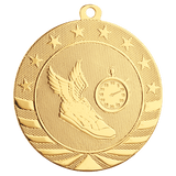Bright Gold 2 3/4" Track Starbrite Medal