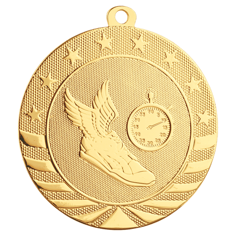 Bright Gold 2 3/4" Track Starbrite Medal