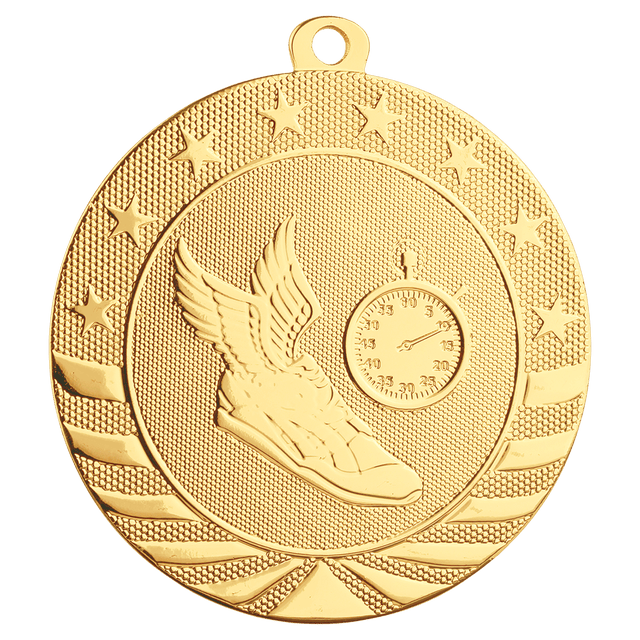 Bright Gold 2 3/4" Track Starbrite Medal