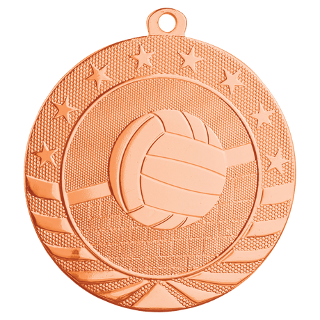 Bright Bronze 2 3/4" Volleyball Starbrite Medal