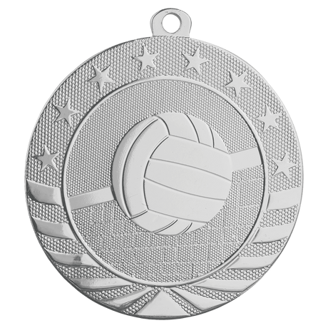 Bright Silver 2 3/4" Volleyball Starbrite Medal
