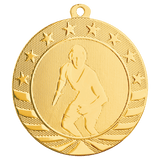 Bright Gold 2 3/4" Wrestling Starbrite Medal