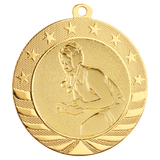 Bright Gold 2 3/4" Female Wrestling Starbrite Medal
