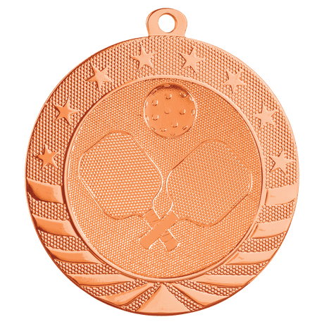 Bright Bronze 2 3/4" Pickleball Starbrite Medal