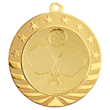 Bright Gold 2 3/4" Pickleball Starbrite Medal