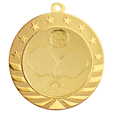 Bright Gold 2 3/4" Pickleball Starbrite Medal