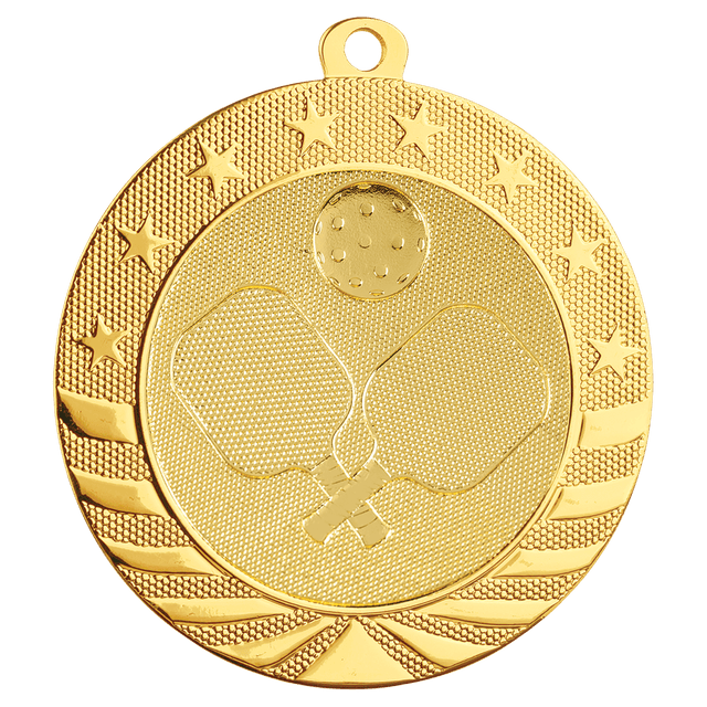 Bright Gold 2 3/4" Pickleball Starbrite Medal