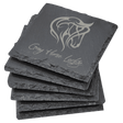 4" x 4" Square Slate Coaster Set-6 Piece