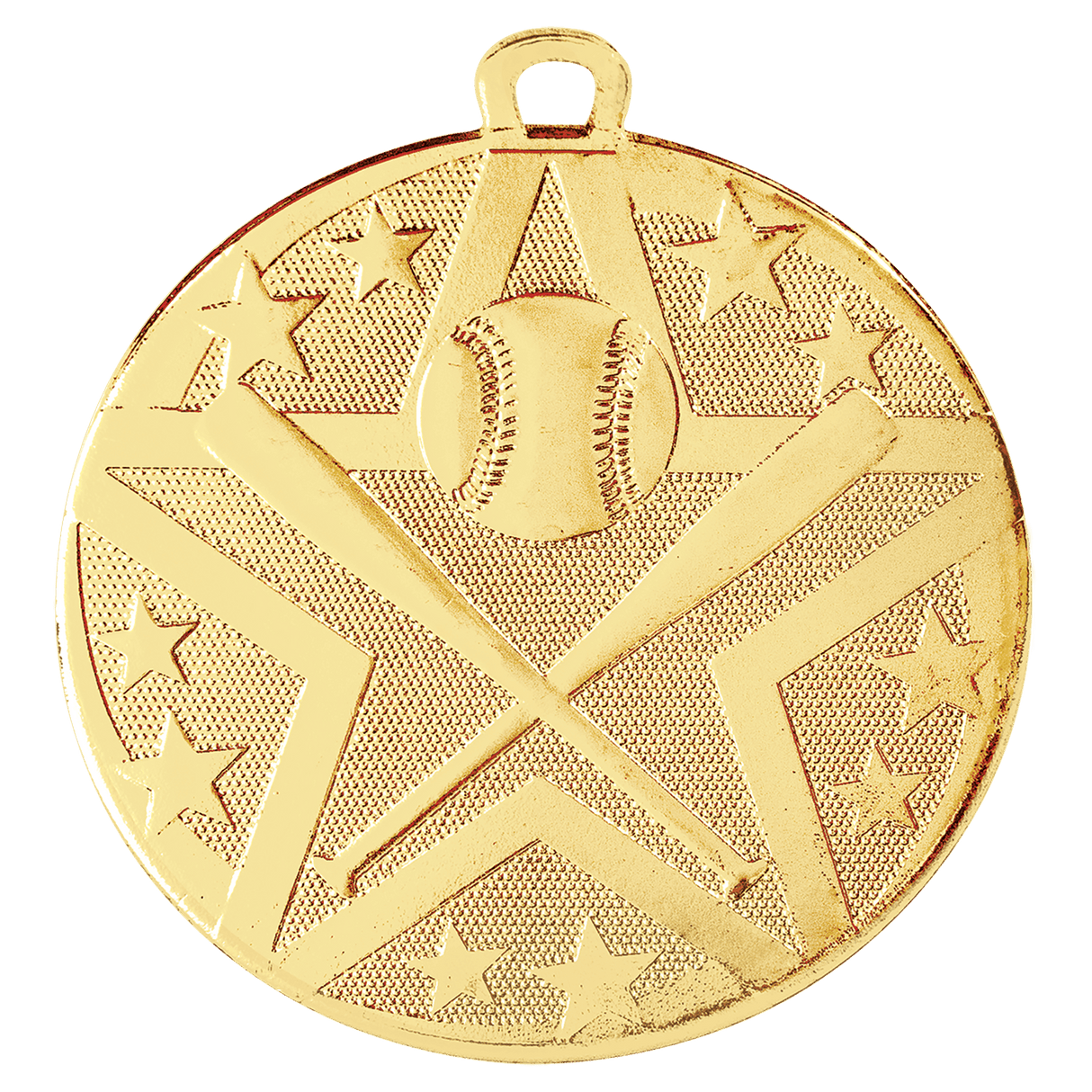 Gold 2" Superstar Baseball/Softball Medal