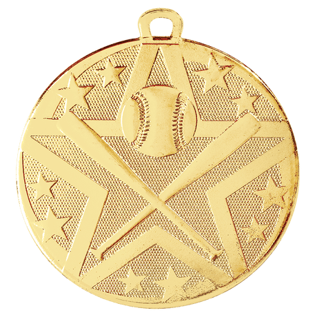 Gold 2" Superstar Baseball/Softball Medal