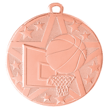 Bronze 2" Superstar Basketball Medal