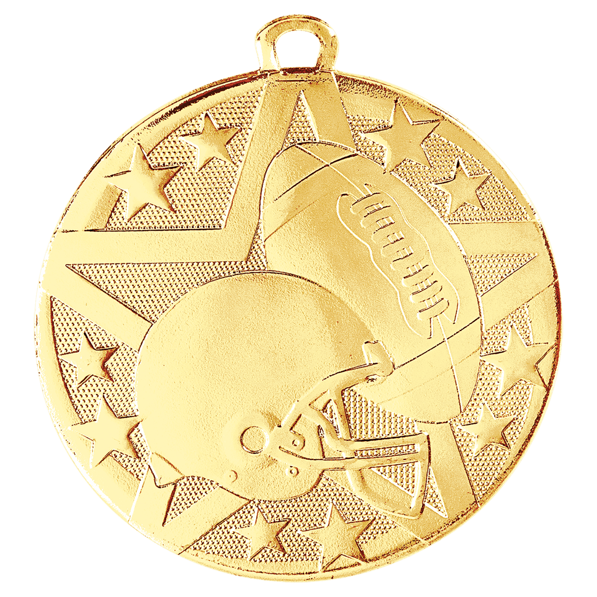Gold 2" Superstar Football Medal