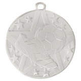 Silver 2" Superstar Soccer Medal