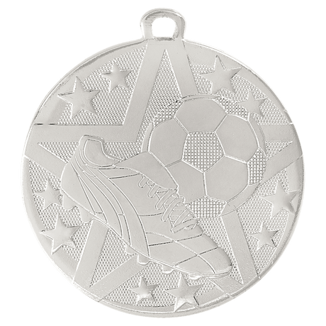 Silver 2" Superstar Soccer Medal