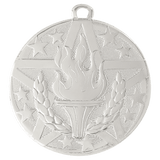 Silver 2" Superstar Torch Medal
