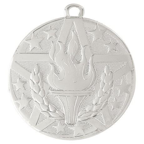 Silver 2" Superstar Torch Medal