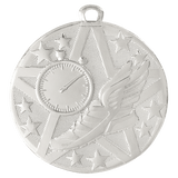 Silver 2" Superstar Track Medal