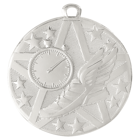 Silver 2" Superstar Track Medal