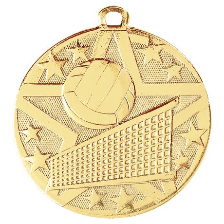 Gold 2" Superstar Volleyball Medal