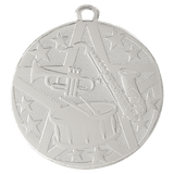 Silver 2" Superstar Band Medal