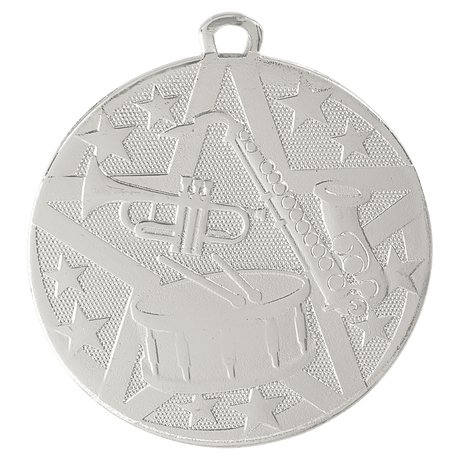Silver 2" Superstar Band Medal