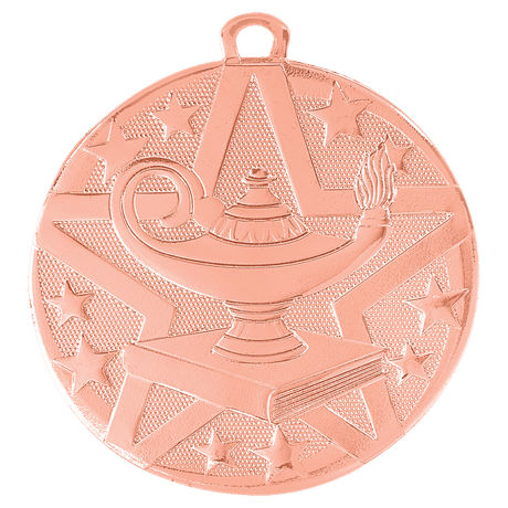 Bronze 2" Superstar Lamp of Knowledge Medal