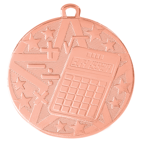 Bronze 2" Superstar Math Medal