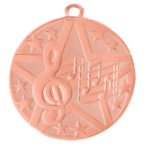 Bronze 2" Superstar Music Medal