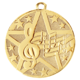 Gold 2" Superstar Music Medal