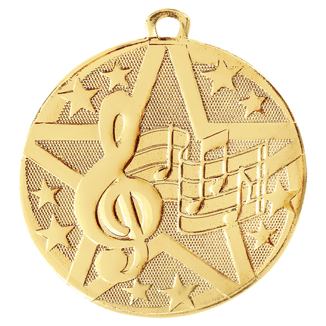 Gold 2" Superstar Music Medal