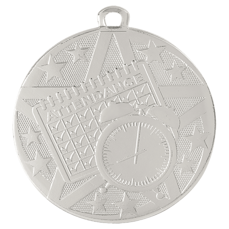 Silver 2" Superstar Perfect Attendance Medal