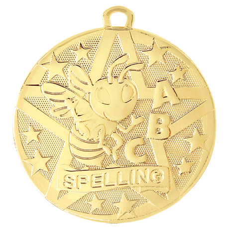 Gold 2" Superstar Spelling Medal