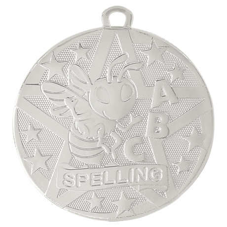 Silver 2" Superstar Spelling Medal
