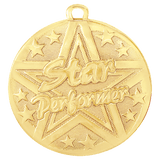 Gold 2" Superstar Star Performer Medal