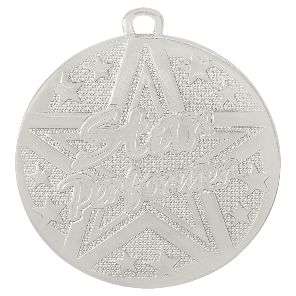 Silver 2" Superstar Star Performer Medal