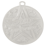 Silver 2" Superstar Star Performer Medal