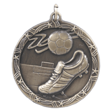 Antique Gold 1 3/4" Soccer Shooting Star Medal