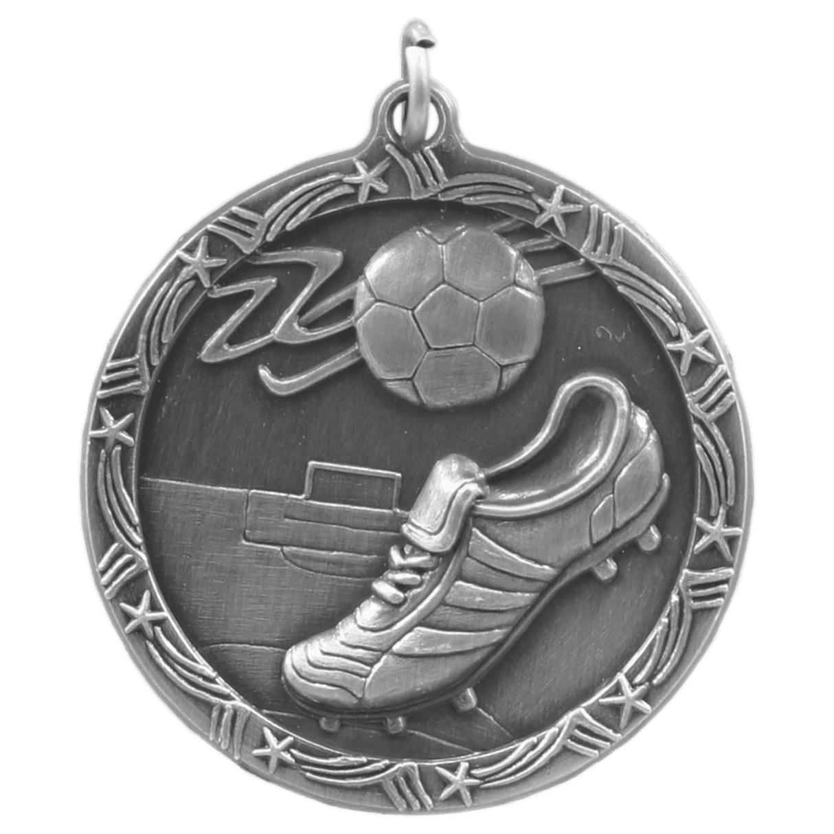 1 3/4" Soccer Shooting Star Medal