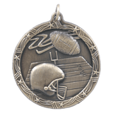 1 3/4" Football Shooting Star Medal