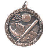 1 3/4" Baseball/Softball Shooting Star Medal