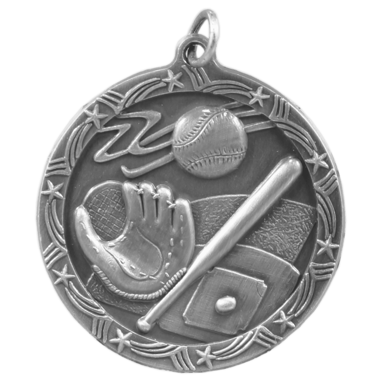 1 3/4" Baseball/Softball Shooting Star Medal