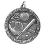 1 3/4" Baseball/Softball Shooting Star Medal