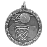 1 3/4" Basketball Shooting Star Medal